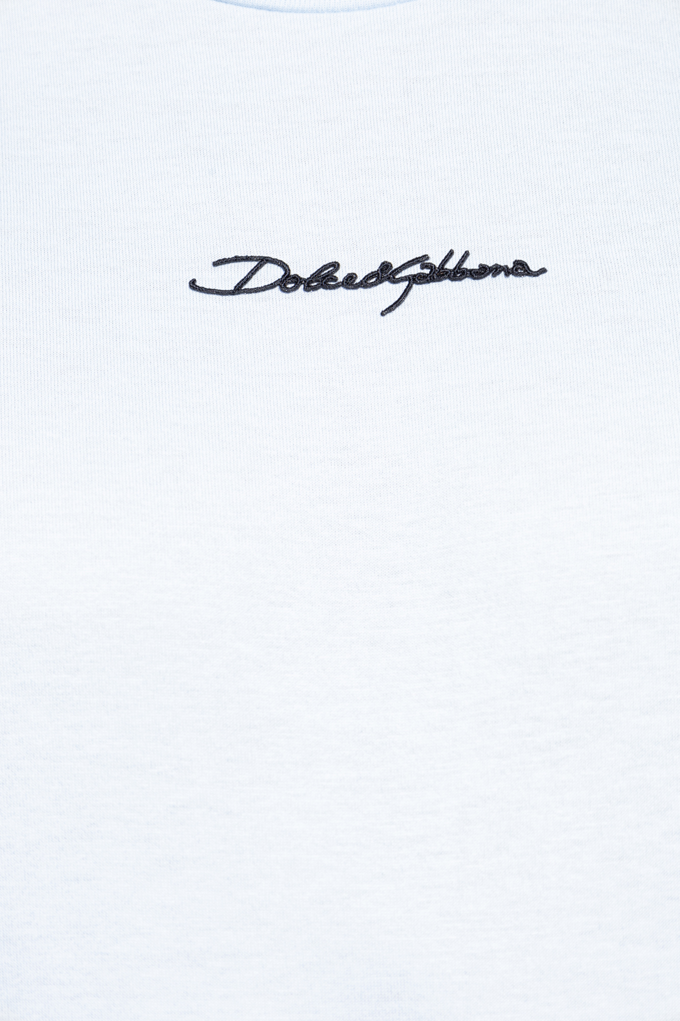 Tシャツ・カットソー Dolce&Gabbana LOGO SIGNATURE T-SHIRT Short-sleeved T-shirt with vertical logo print in Black for